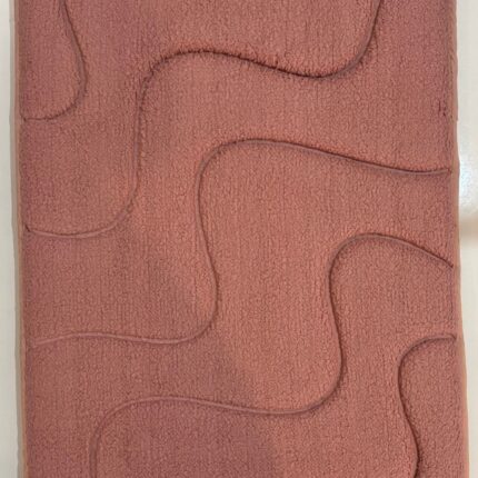 Blush Dune Wave Floor Mat – Soft Touch • Easy Care