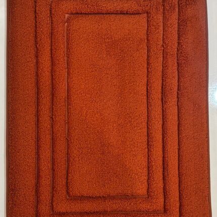 Classic Rust Frame Floor Mat – Warm Tone with Structured Comfort
