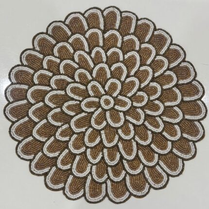 Grand Royal Bloom Hand-Beaded Luxury Table Mat