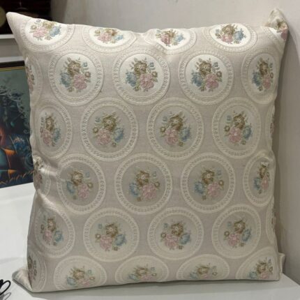 Opulent Aqua Blue Medallion Designer Cushion Cover