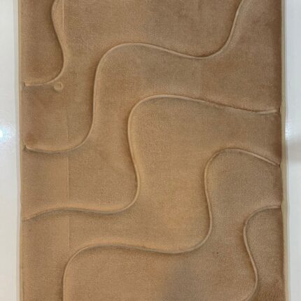 Sand Wave Beige Floor Mat – Soft Curves with Natural Calm