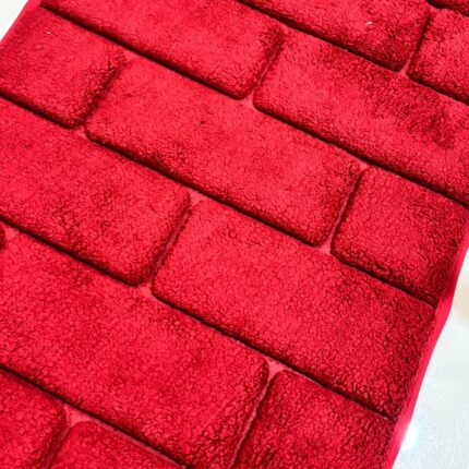 Royal red comfort floor mat – soft feel with easy cleaning  description:
