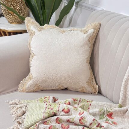 Vintage Charm Handcrafted Lace Cushion Cover