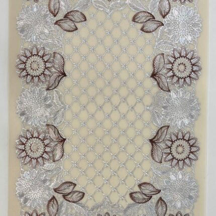 Premium Embossed PVC Table Mat with Floral Border Design
