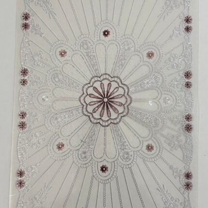 Luxury Embossed PVC Table Mat with Floral Medallion Design