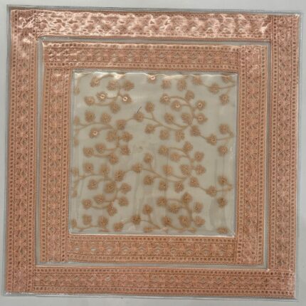 LUXURY SHEER EMBROIDERED SQUARE TABLE MAT
