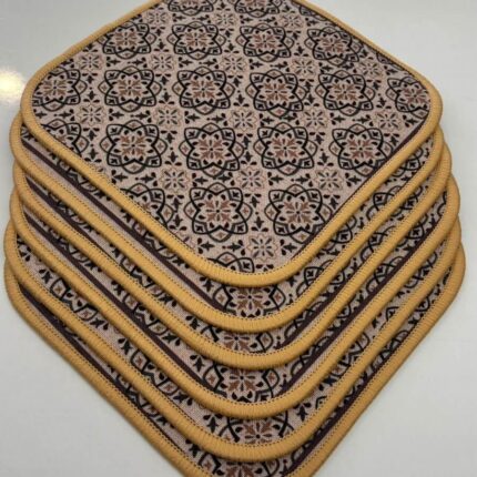 Square-Shaped Designer Table Mat – Printed, Non-Slip & Easy to Clean