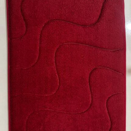 Bold red soft-touch floor mat with hassle-free maintenance