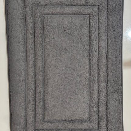 Classic grey layered-border comfort floor mat | soft touch & easy care