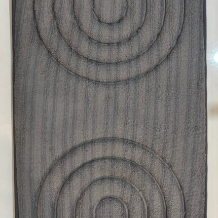 Modern grey arc-pattern comfort floor mat | soft feel & simple cleaning
