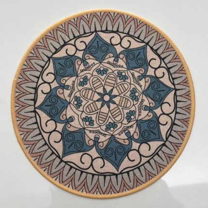 Elegant Mandala Design Fabric Mat – Easy to Clean & Durable Textile