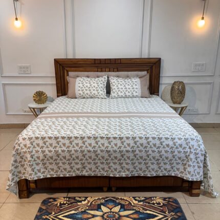 Ethereal Floral Garden: Premium Cotton Bedsheet Set