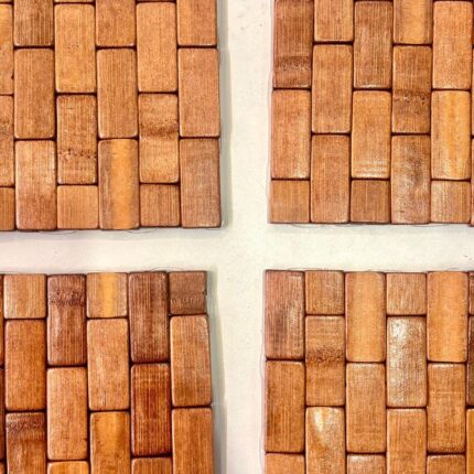 Rustic Mosaic Wooden Table Mat – Contemporary Block Craft