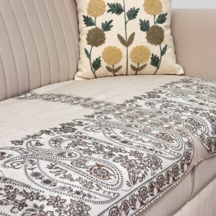 Royal Paisley Print Sofa Cover – Elegant Style with Everyday Protection