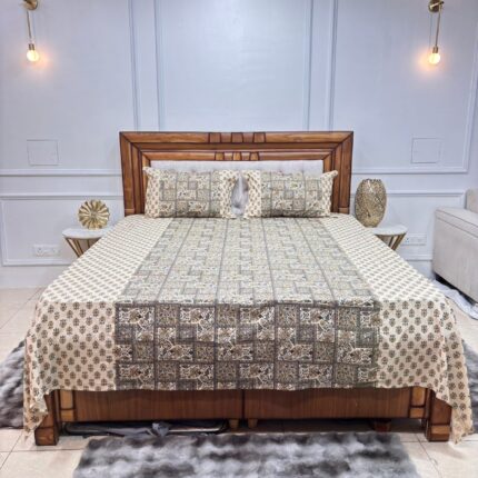 Royal Heritage Floral Printed Bedsheet – Timeless Elegance in Every Detail ✨