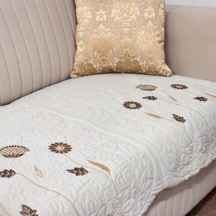 The Luxury Choice: Premium Damask-Stitch Quilted Settee Throw