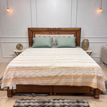 ✨ Striped Floral 3D Embossed AC Blanket – Timeless Comfort