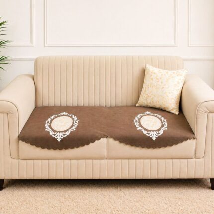 Elegant Dual-Tone Sofa Seat Cover – Classic Comfort Meets Style