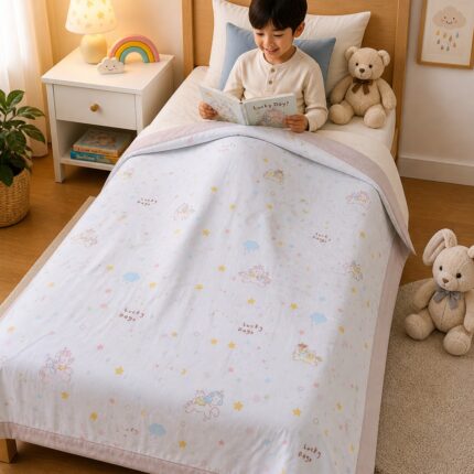 Magical Unicorn Kids Dohar – Soft Pastel Dream Quilt