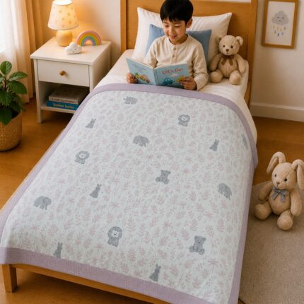 Cute Jungle Friends Kids Dohar – Ultra Soft Printed Comfort