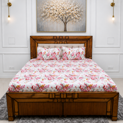 PREMIUM FITTED BEDSHEET SET WITH 2 PILLOW COVERS