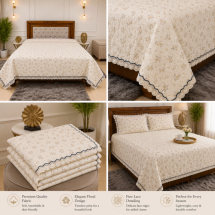 Elegant Floral Comforter – A Touch of Grace for Your Bedroom