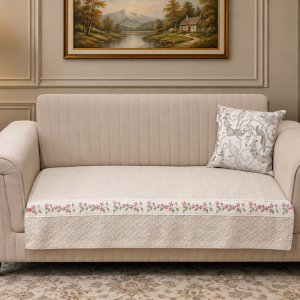 Delicate floral embroidery with a beautifully crafted quilted finish.