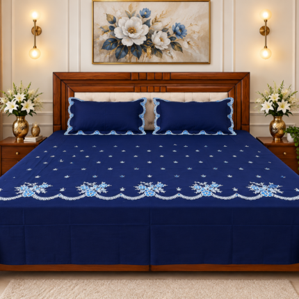 Royal Blue Elegance Timeless Elegance, Beautifully Embroidered