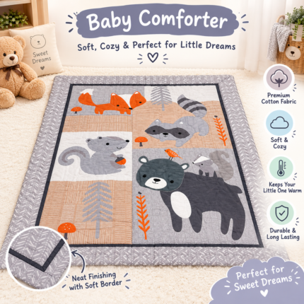 BABY COMFORTER – WOODLAND ANIMAL ADVENTURE