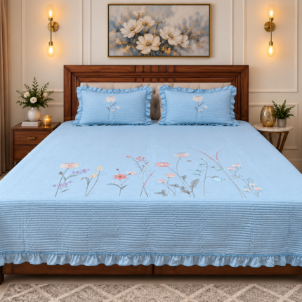 Blooming Elegance in Sky Blue